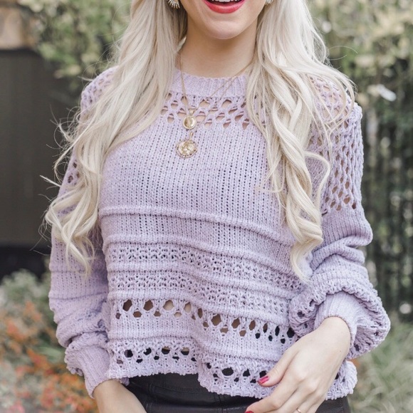 Fate Sweaters - 🛍 Lilac Chenille Sweater